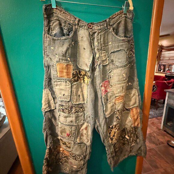 Magnolia Pearl Multicolor Patchwork Boyfriend Jeans - Picture 4 of 6